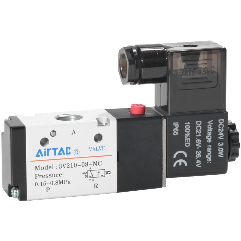 شیر پنوماتیک AirTAC مدل 3V210-08 شیر برقی پنوماتیک AirTAC مدل 3V210-08