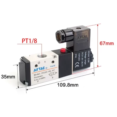 شیر برقی پنوماتیک AirTAC مدل 3V210-06
