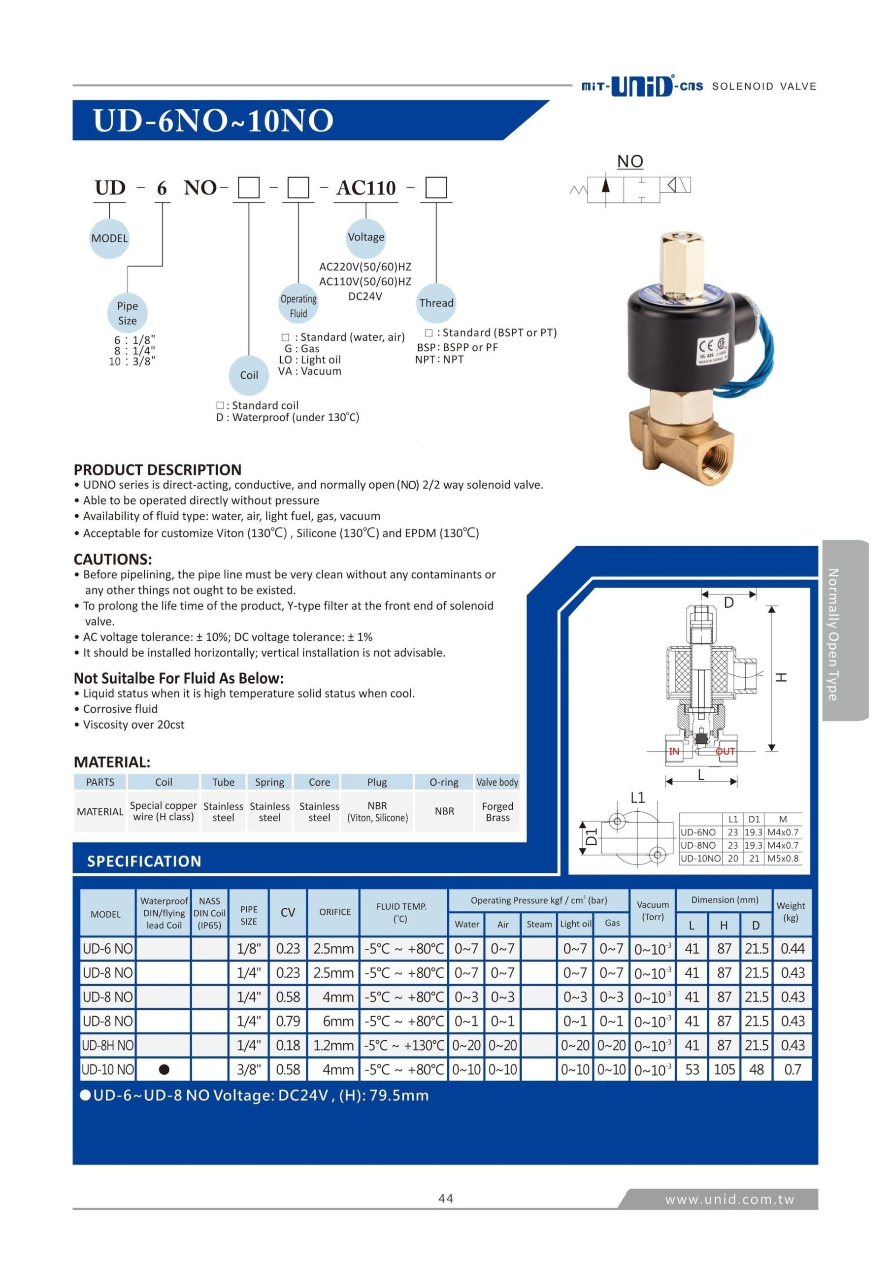 5 شیر برقی Uni-D UD-10