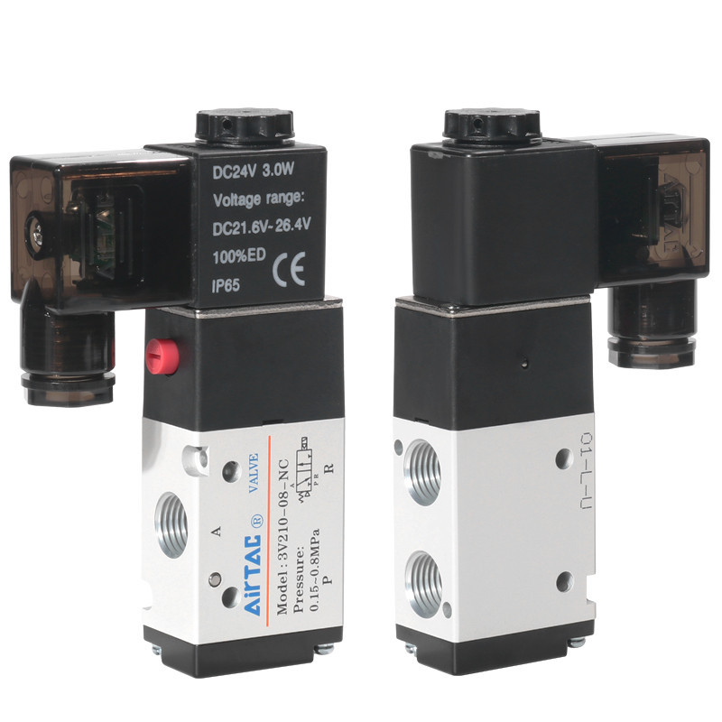 9 شیر برقی پنوماتیک AirTAC 3V210-08